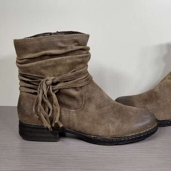 Born Cross Fringe Bootie, Brown Suede, Womens Size 10 M - Picture 7 of 11